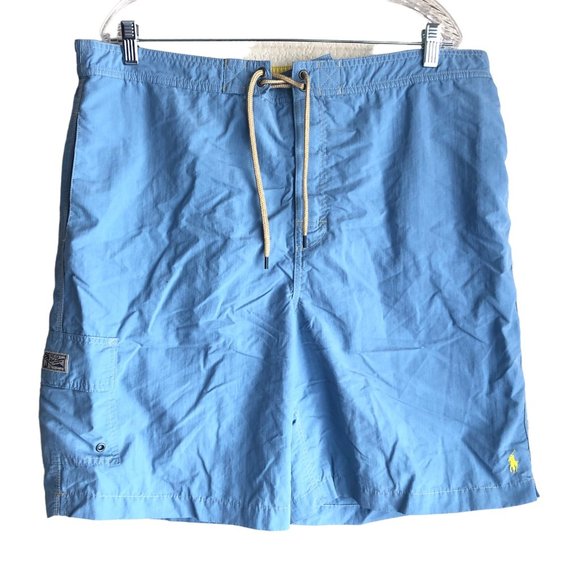 Polo Ralph Lauren Other - Polo Ralph Lauren Men's Swim Trunks Size XXL 38-42 Blue Elastic Waist Mesh Lined